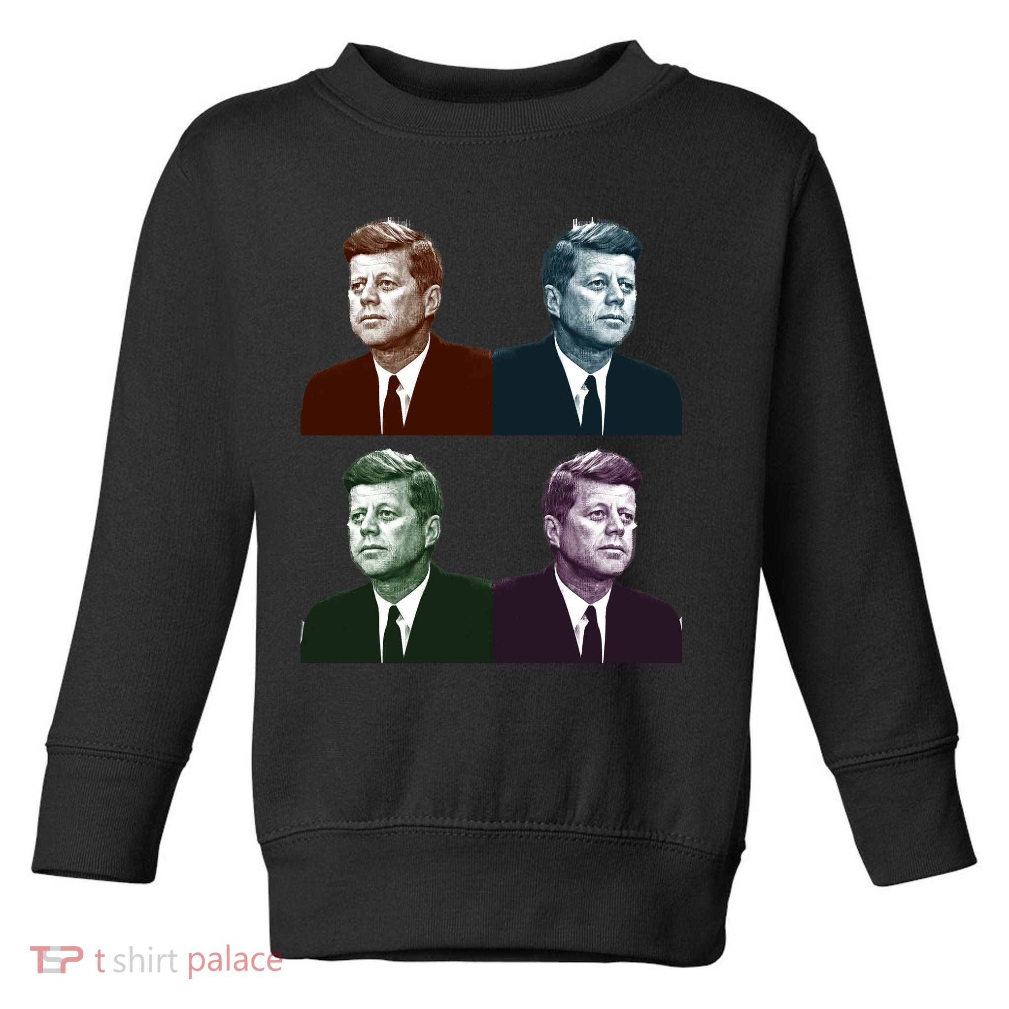 John Fitzgerald Kennedy 35th President Retro Block Portraits Toddler Sweatshirt