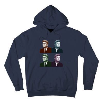 John Fitzgerald Kennedy 35th President Retro Block Portraits Tall Hoodie