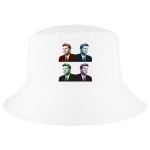 John Fitzgerald Kennedy 35th President Retro Block Portraits Cool Comfort Performance Bucket Hat