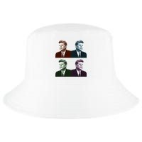 John Fitzgerald Kennedy 35th President Retro Block Portraits Cool Comfort Performance Bucket Hat