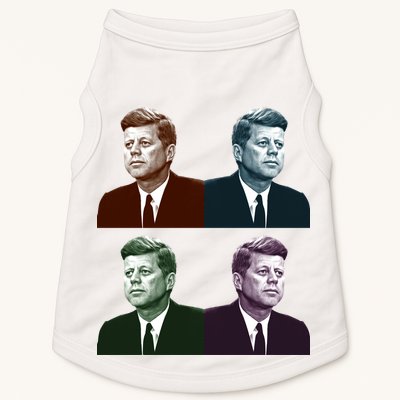 John Fitzgerald Kennedy 35th President Retro Block Portraits Doggie Tank