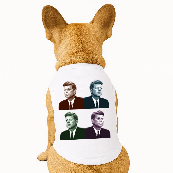 John Fitzgerald Kennedy 35th President Retro Block Portraits Doggie Tank