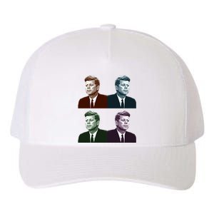 John Fitzgerald Kennedy 35th President Retro Block Portraits Yupoong Adult 5-Panel Trucker Hat