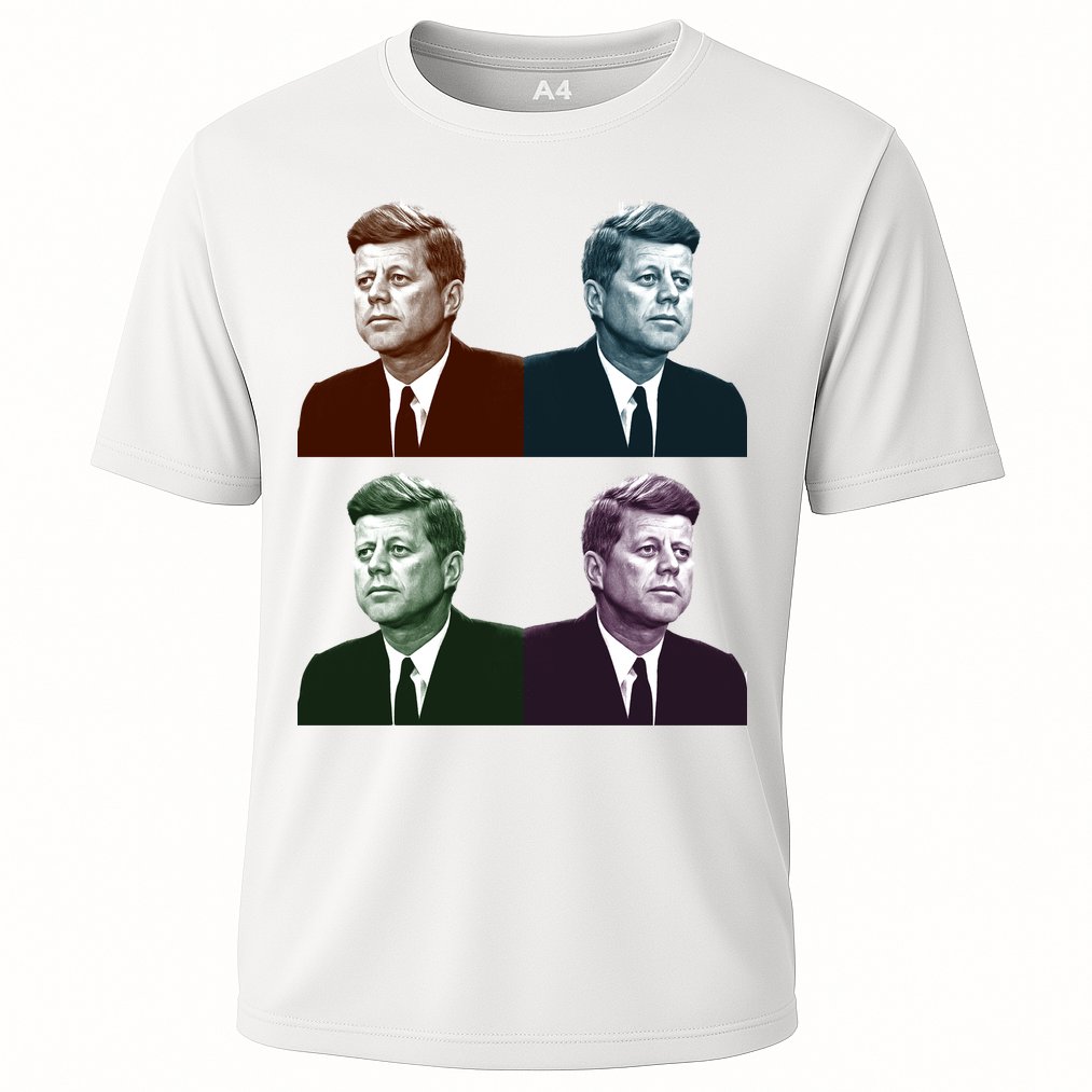 John Fitzgerald Kennedy 35th President Retro Block Portraits Performance Shirt