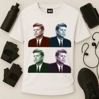 John Fitzgerald Kennedy 35th President Retro Block Portraits Performance Shirt