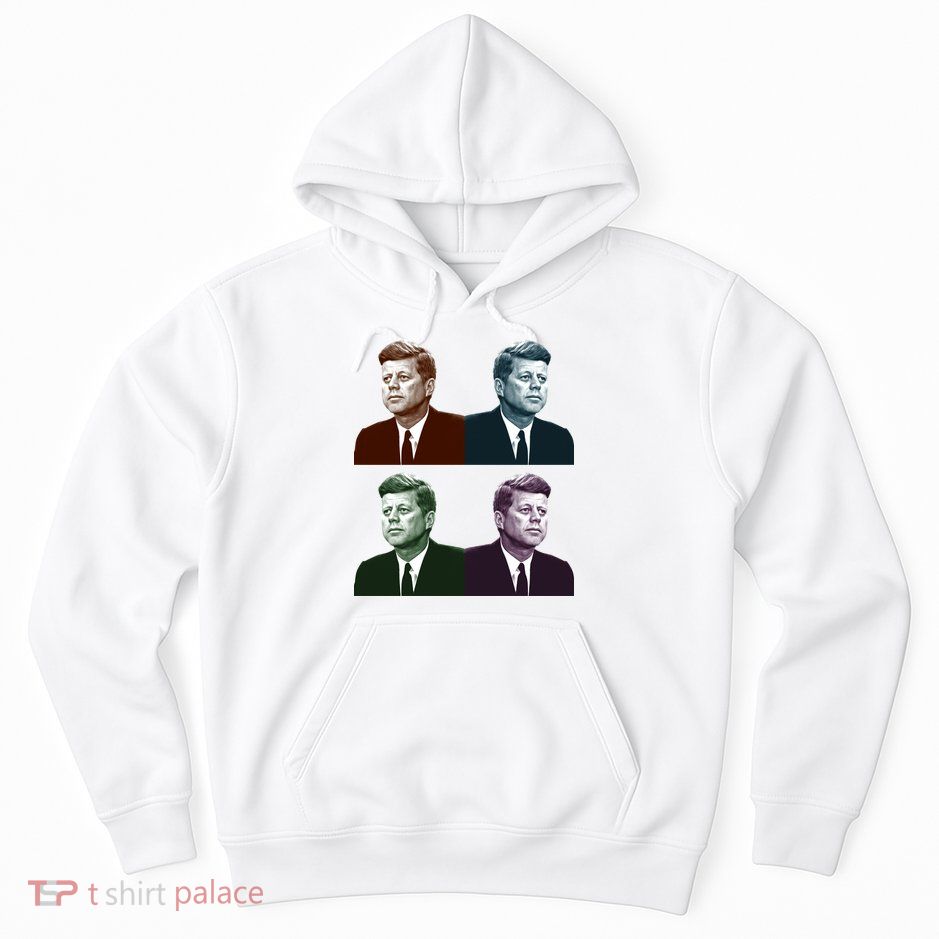 John Fitzgerald Kennedy 35th President Retro Block Portraits Hoodie