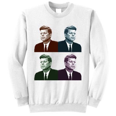 John Fitzgerald Kennedy 35th President Retro Block Portraits Sweatshirt