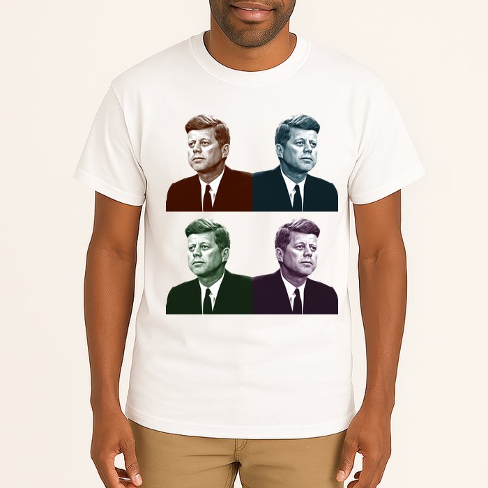 John Fitzgerald Kennedy 35th President Retro Block Portraits Tall T-Shirt