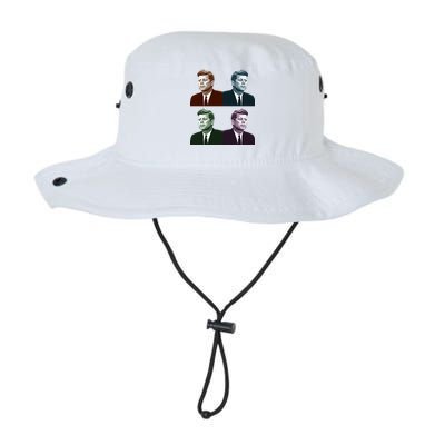 John Fitzgerald Kennedy 35th President Retro Block Portraits Bucket Hat