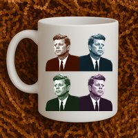 John Fitzgerald Kennedy 35th President Retro Block Portraits Mug