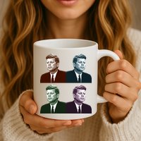 John Fitzgerald Kennedy 35th President Retro Block Portraits Mug