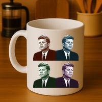 John Fitzgerald Kennedy 35th President Retro Block Portraits Mug