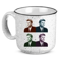 John Fitzgerald Kennedy 35th President Retro Block Portraits 15oz Campfire Ceramic Mug