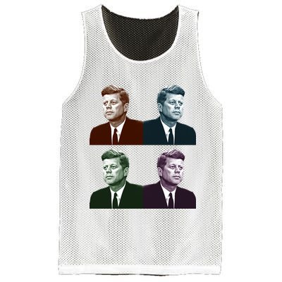 John Fitzgerald Kennedy 35th President Retro Block Portraits Mesh Reversible Basketball Jersey Tank