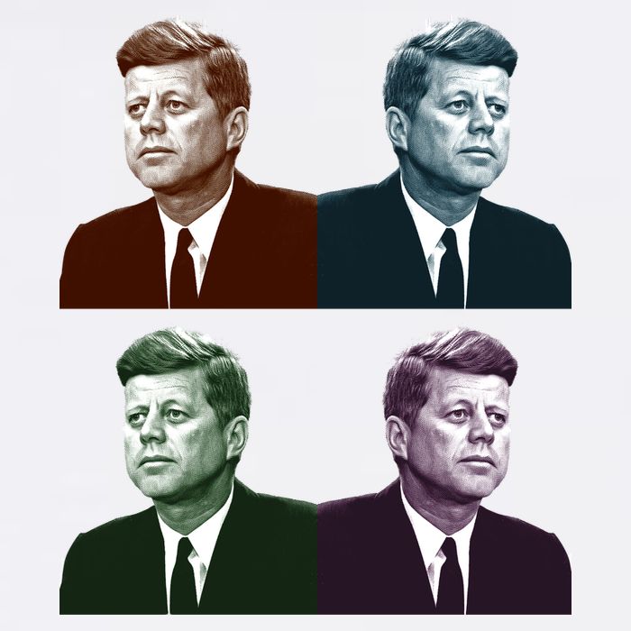John Fitzgerald Kennedy 35th President Retro Block Portraits Poster