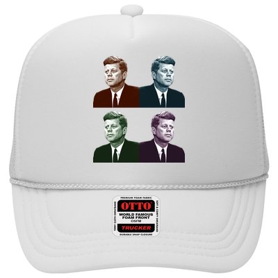 John Fitzgerald Kennedy 35th President Retro Block Portraits Trucker Hat