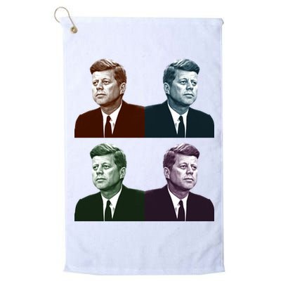 John Fitzgerald Kennedy 35th President Retro Block Portraits Golf Towel