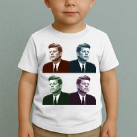John Fitzgerald Kennedy 35th President Retro Block Portraits Toddler T-Shirt