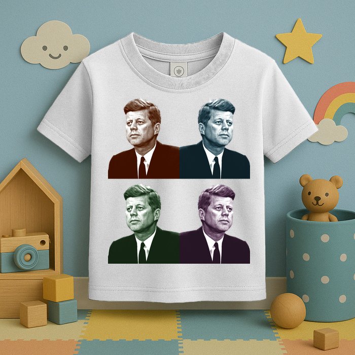 John Fitzgerald Kennedy 35th President Retro Block Portraits Toddler T-Shirt