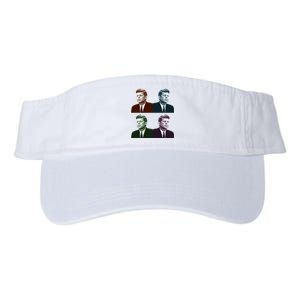 John Fitzgerald Kennedy 35th President Retro Block Portraits Valucap Bio-Washed Visor