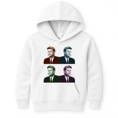 John Fitzgerald Kennedy 35th President Retro Block Portraits Kids Hoodie