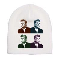 John Fitzgerald Kennedy 35th President Retro Block Portraits Short Acrylic Beanie