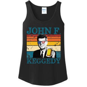 John F. Keggedy Drunk President Kennedy JFK 4th Of July Ladies Essential Tank