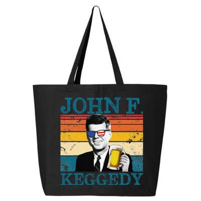 John F. Keggedy Drunk President Kennedy JFK 4th Of July 25L Jumbo Tote