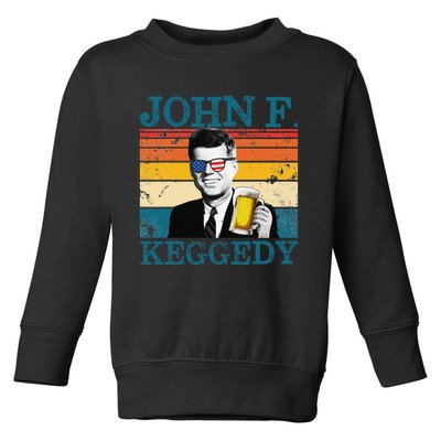 John F. Keggedy Drunk President Kennedy JFK 4th Of July Toddler Sweatshirt