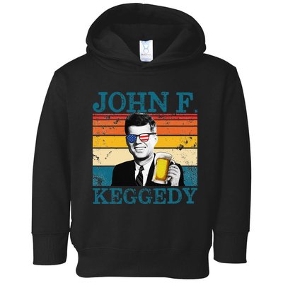 John F. Keggedy Drunk President Kennedy JFK 4th Of July Toddler Hoodie