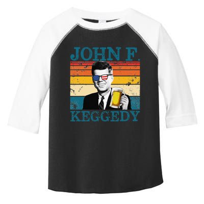 John F. Keggedy Drunk President Kennedy JFK 4th Of July Toddler Fine Jersey T-Shirt