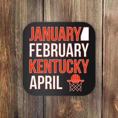 January February Kentucky April Basketball Coaster