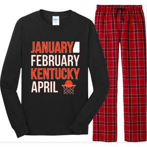 January February Kentucky April Basketball Long Sleeve Pajama Set