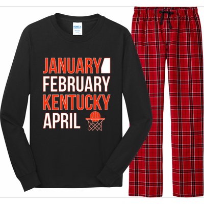 January February Kentucky April Basketball Long Sleeve Pajama Set