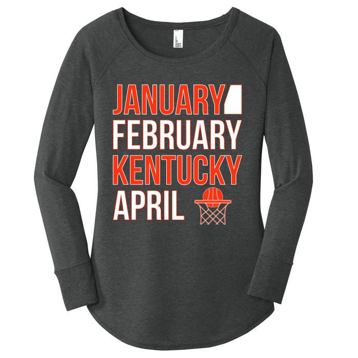 January February Kentucky April Basketball Women's Perfect Tri Tunic Long Sleeve Shirt