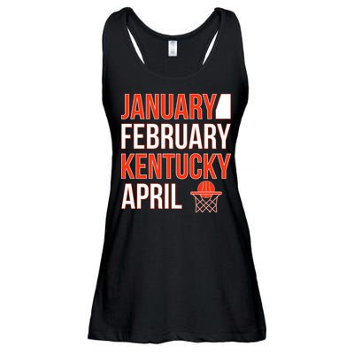 January February Kentucky April Basketball Ladies Essential Flowy Tank
