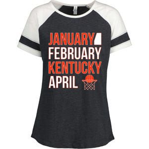 January February Kentucky April Basketball Enza Ladies Jersey Colorblock Tee