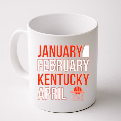 January February Kentucky April Basketball Coffee Mug