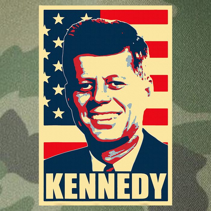 John F Kennedy American Propaganda Poster Legacy Tie Dye Trucker Hat