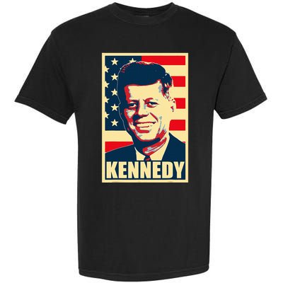 John F Kennedy American Propaganda Poster Garment-Dyed Heavyweight T-Shirt