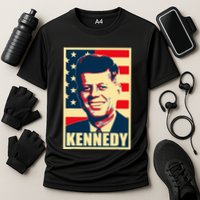 John F Kennedy American Propaganda Poster Cooling Performance Crew T-Shirt