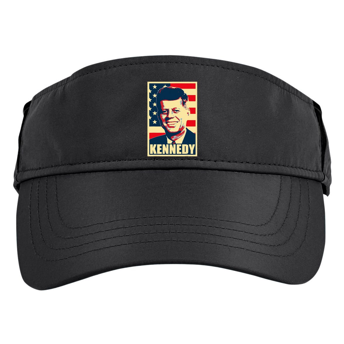 John F Kennedy American Propaganda Poster Adult Drive Performance Visor