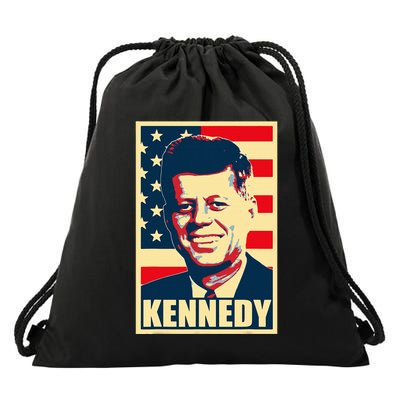 John F Kennedy American Propaganda Poster Drawstring Bag