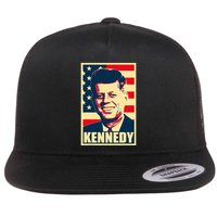 John F Kennedy American Propaganda Poster Flatbill Hat