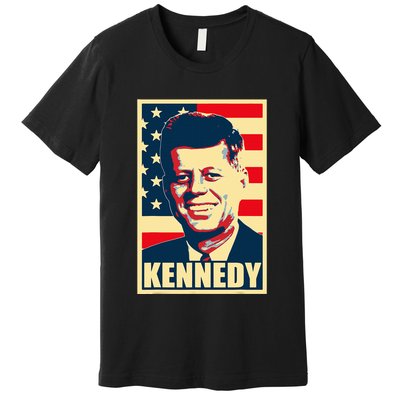 John F Kennedy American Propaganda Poster Premium T-Shirt
