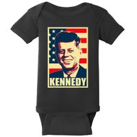 John F Kennedy American Propaganda Poster Baby Bodysuit