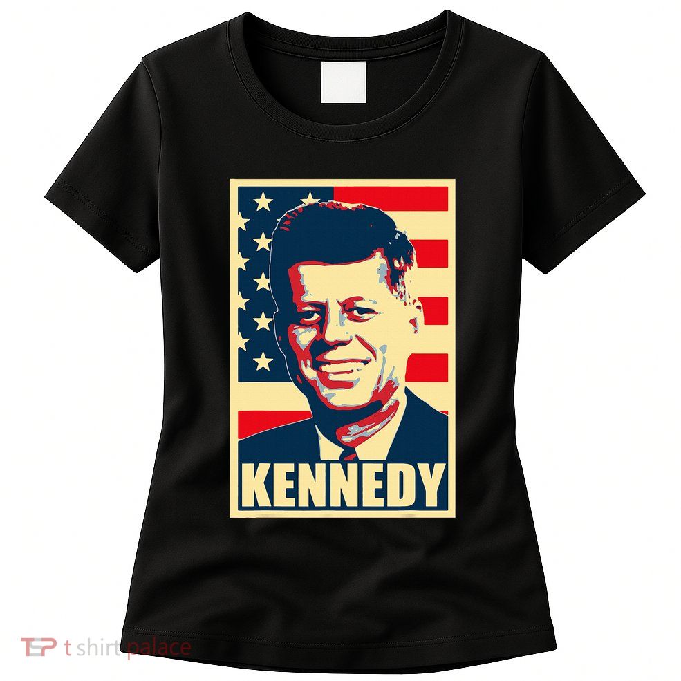John F Kennedy American Propaganda Poster Womens T-Shirt