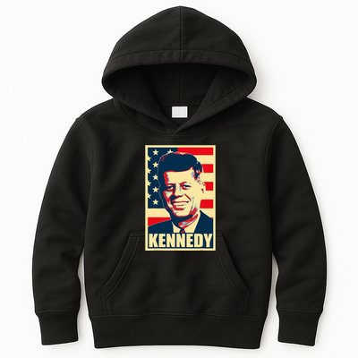 John F Kennedy American Propaganda Poster Kids Hoodie