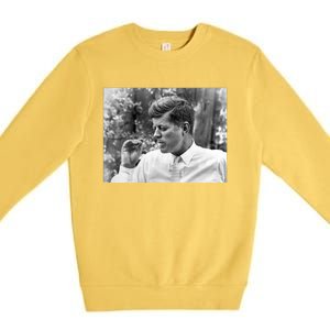 John F Kennedy Smoking Premium Crewneck Sweatshirt