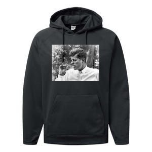 John F Kennedy Smoking Performance Fleece Hoodie